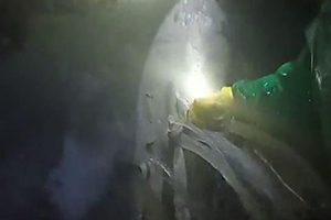 广西消防水池堵漏现场